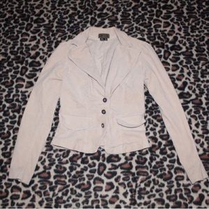 vintage early 2000s xoxo tan corduroy mini blazer